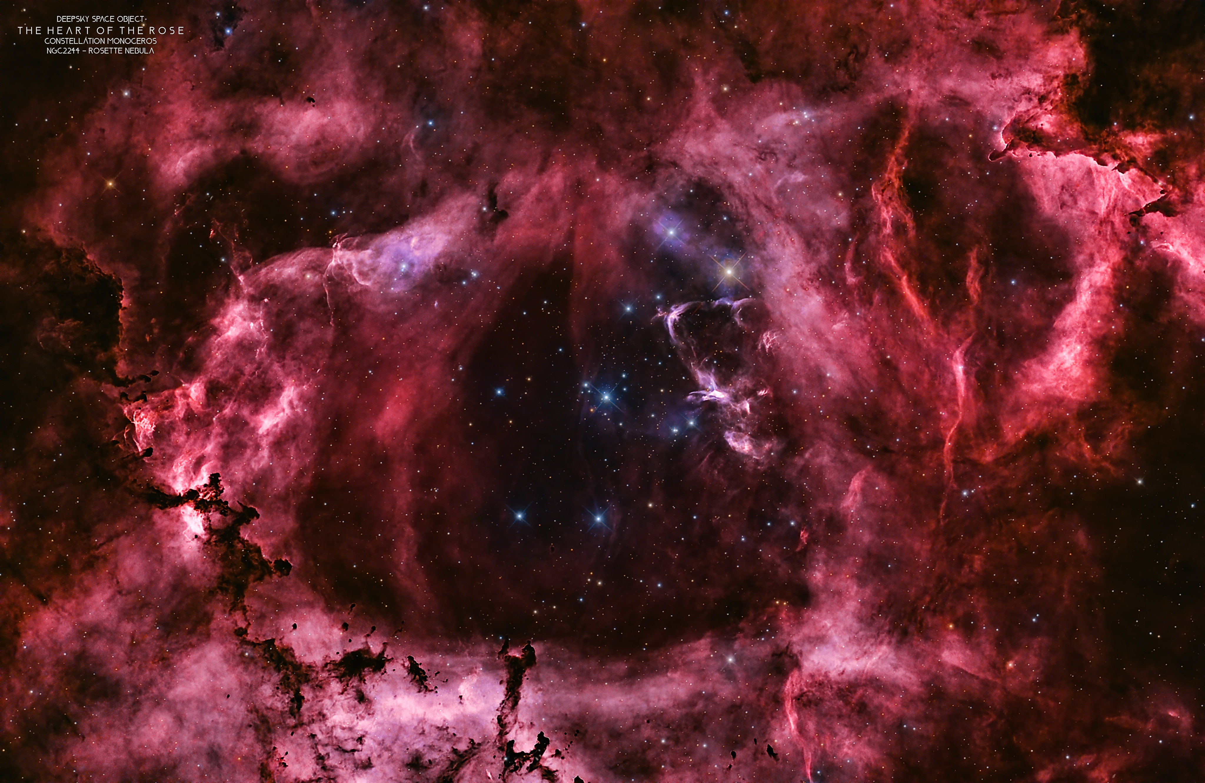 TheRosetteNebula NGC2244 LRGBhA RemoteTelescope 1665mm web4096